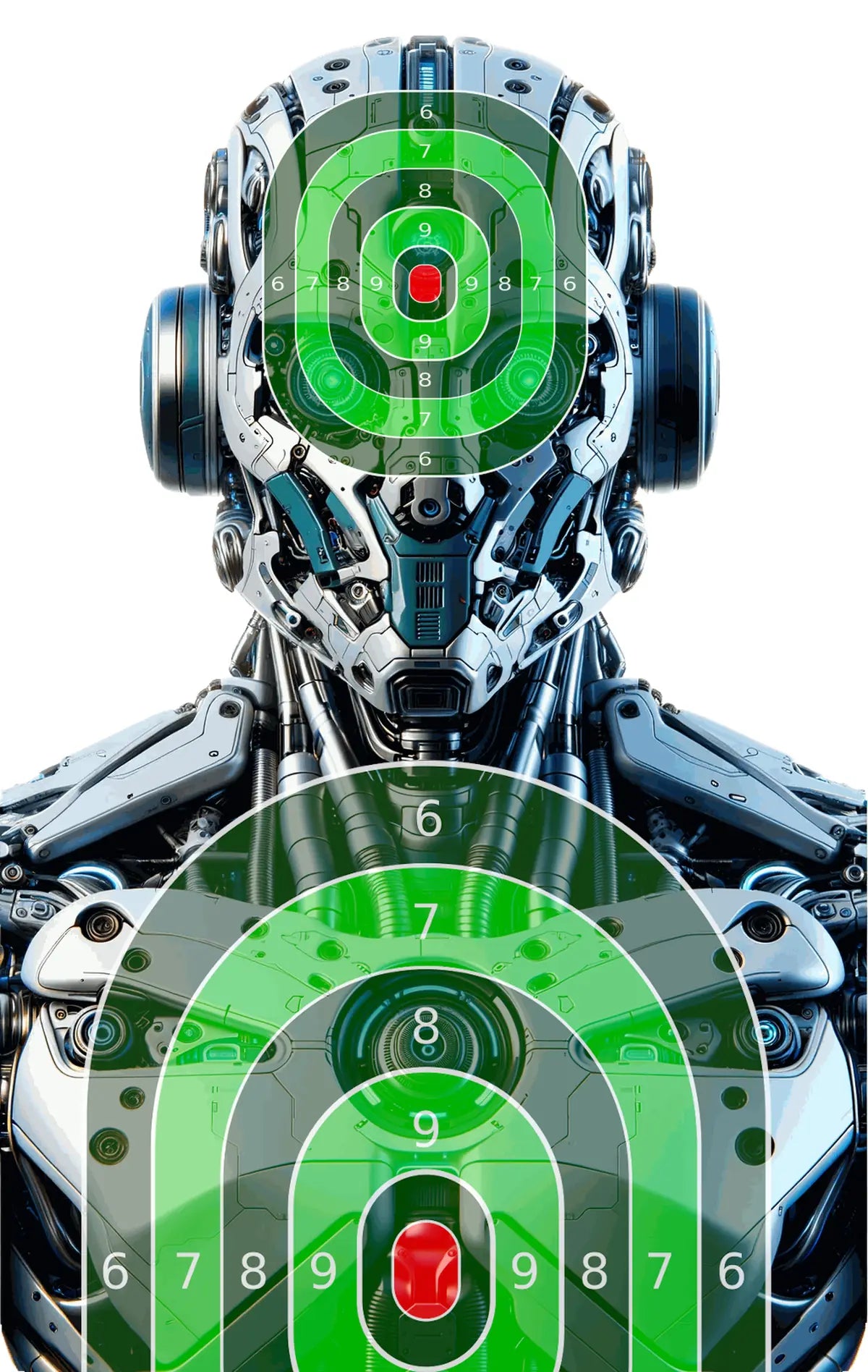 Robot And Drones Target 5 - Printable Shooting Target