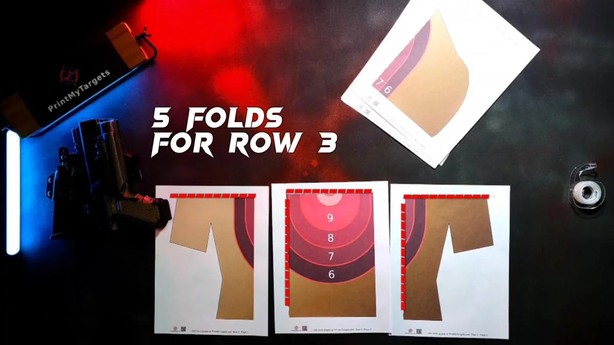 There should be a total of 5 folds for row 3.