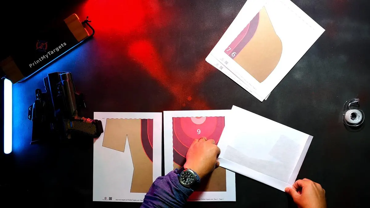 Go ahead and fold on the red dotted lines.