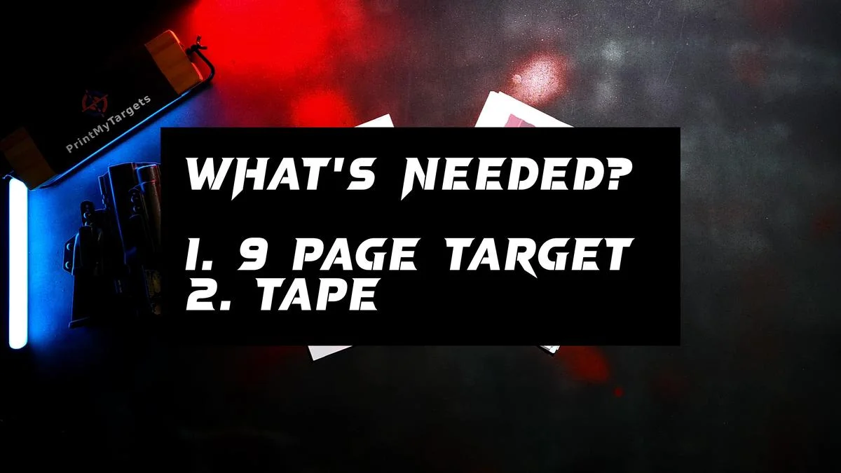 What is needed to assemble the 9 page paper target?