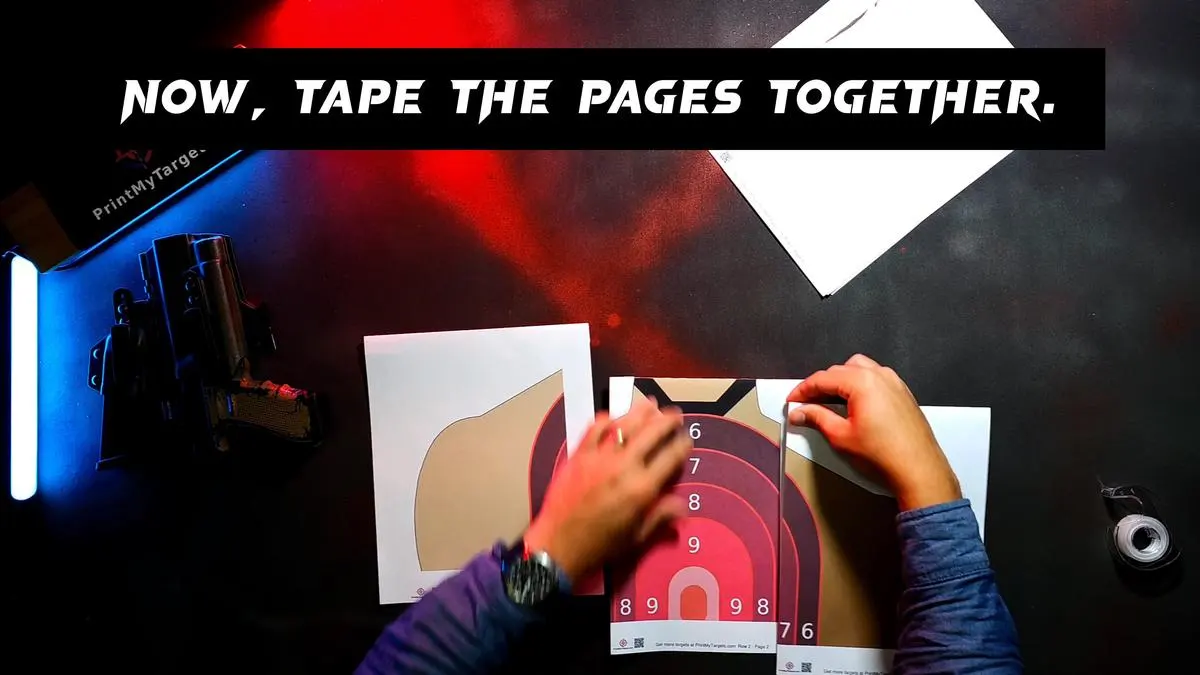 Now, tape the pages together.