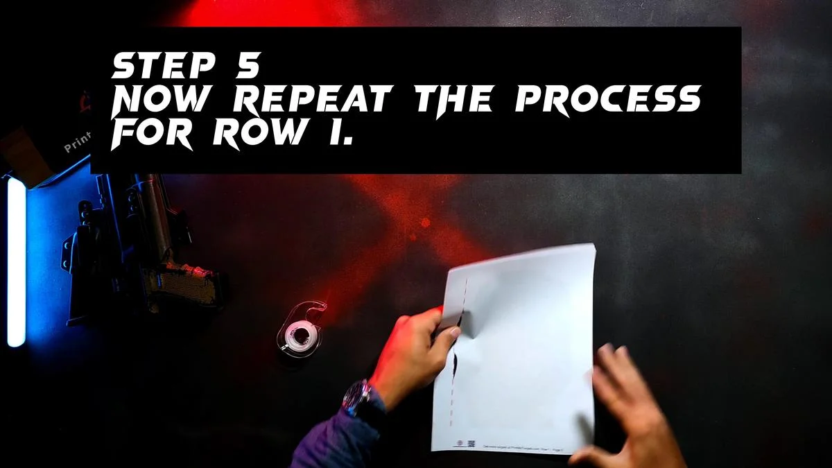 Step 5 - Now repeat the process for row 1.