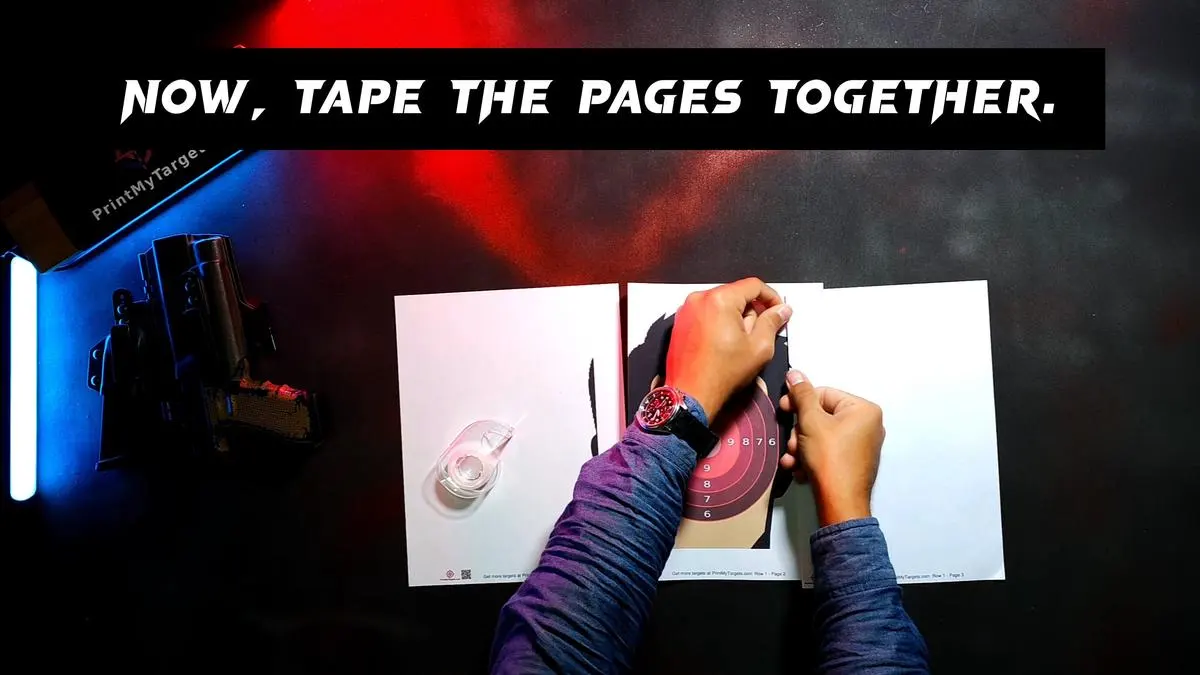 Now, tape the pages together.