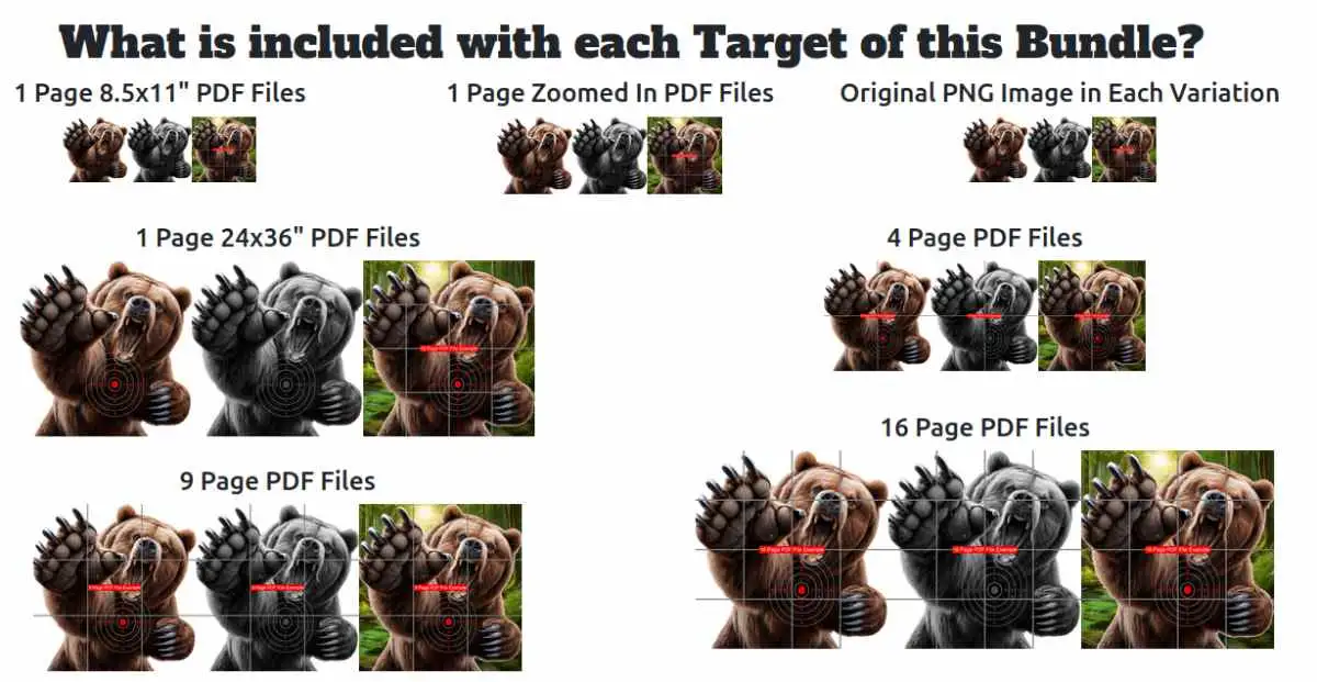 Animal & Hunting Targets - what is included?