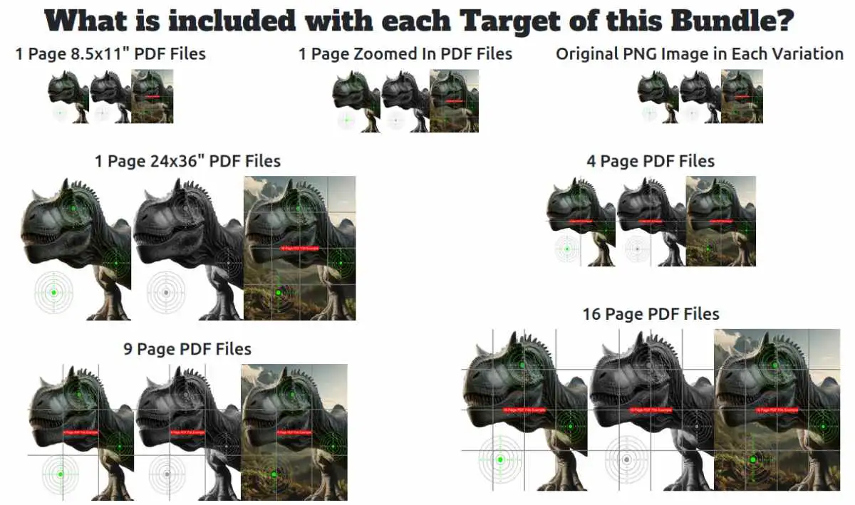 Dinosaur Targets - what is included?