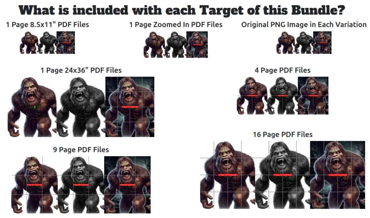 Monster Targets - What's included?