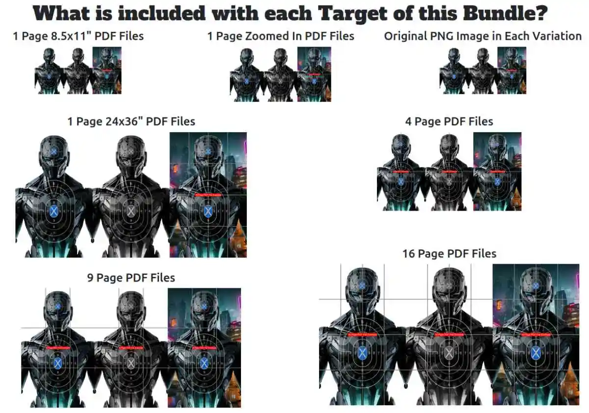 Robot & Drone Targets - what is included?