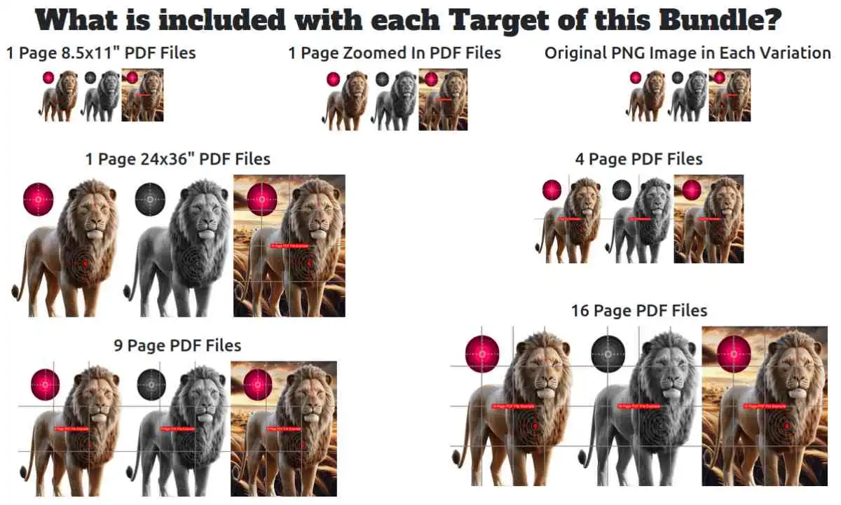 Safari Animal Targets - What is included?