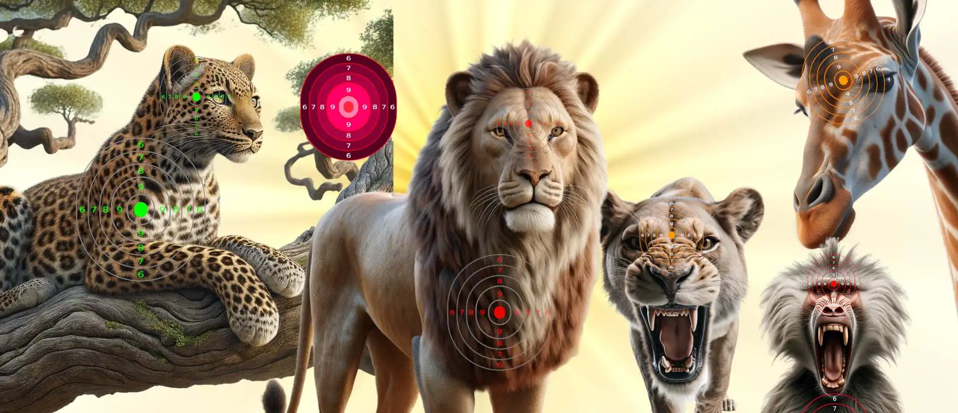 Safari Animal Shooting Targets - PrintMyTargets