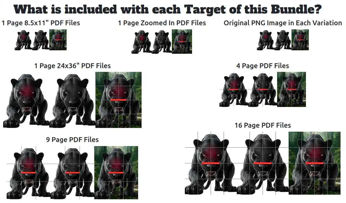 South American animal targets - what is included?