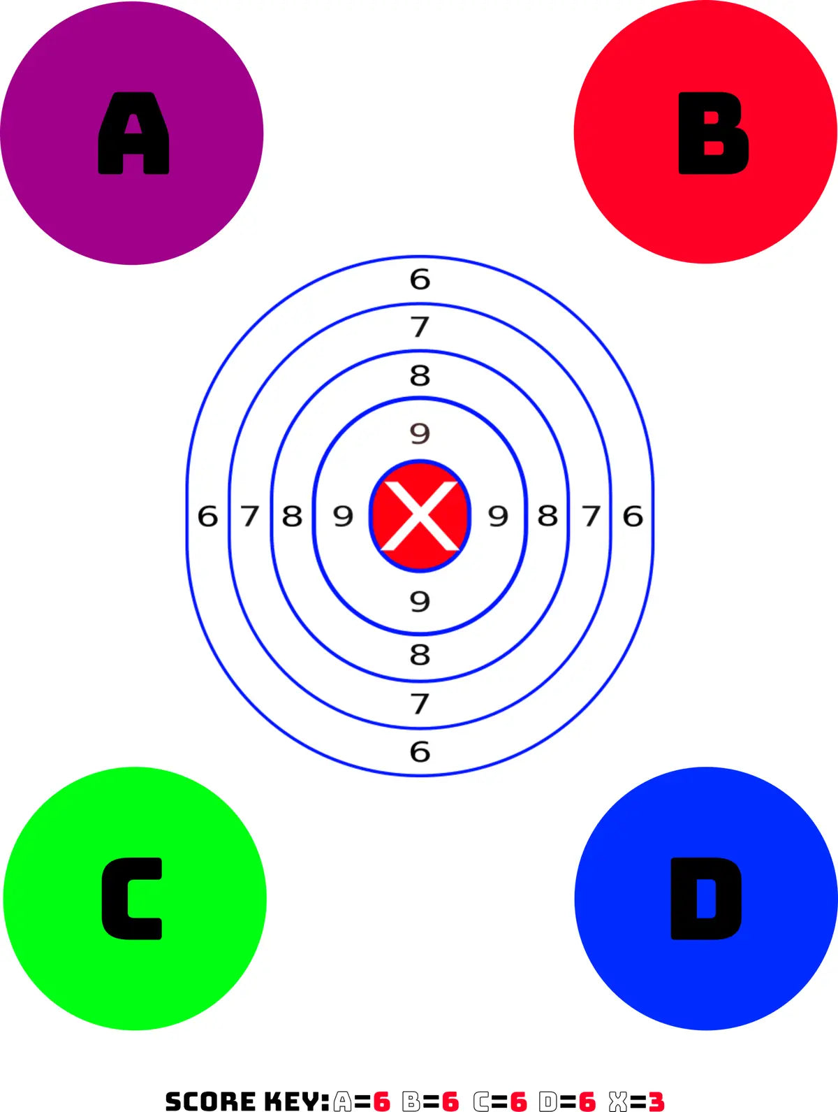 Audio Command Target 4 - Printable Shooting Target