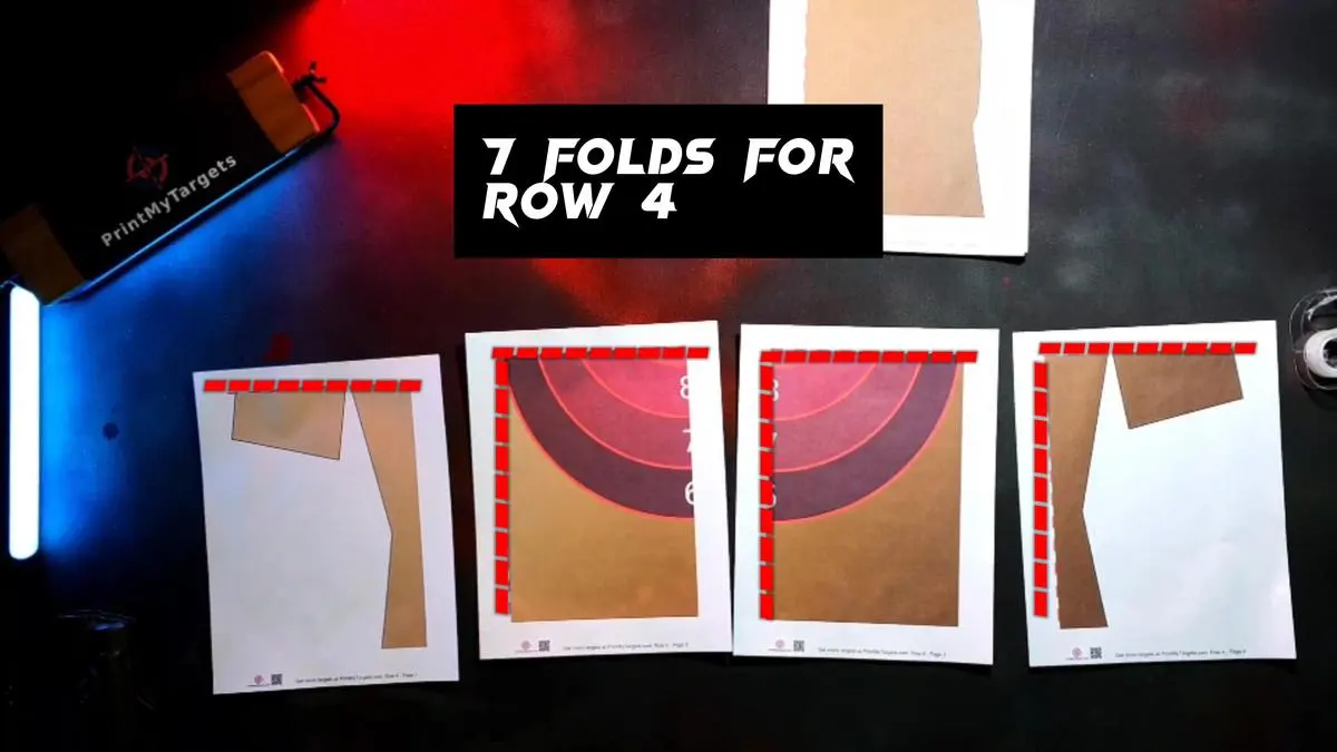 16 Page Target Tutorial - Fold Row 4 on the red lines