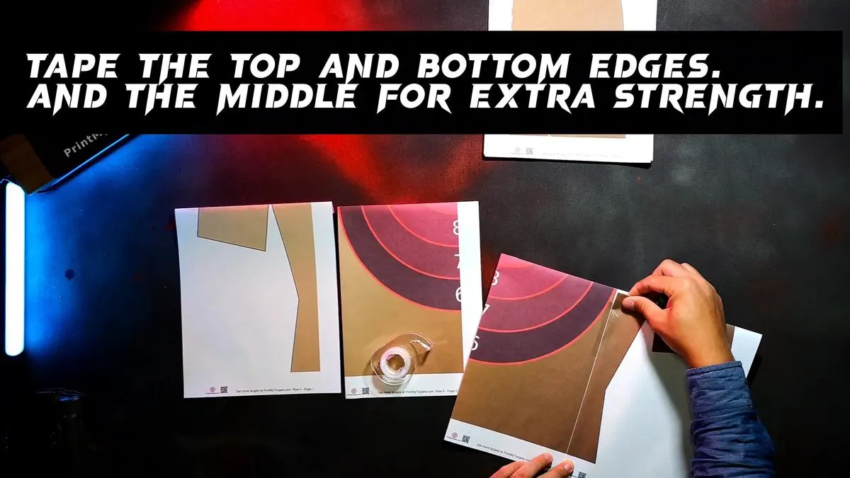 16 Page Target Tutorial - Tape Row 4