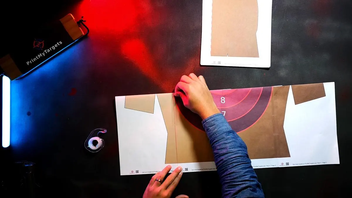 16 Page Target Tutorial - Tape Row 4
