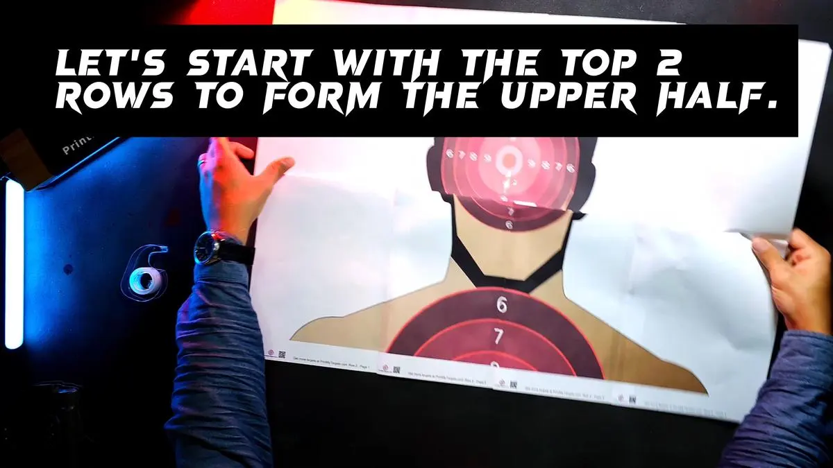 16 Page Target Tutorial - Join the top half (Rows 1 + 2)