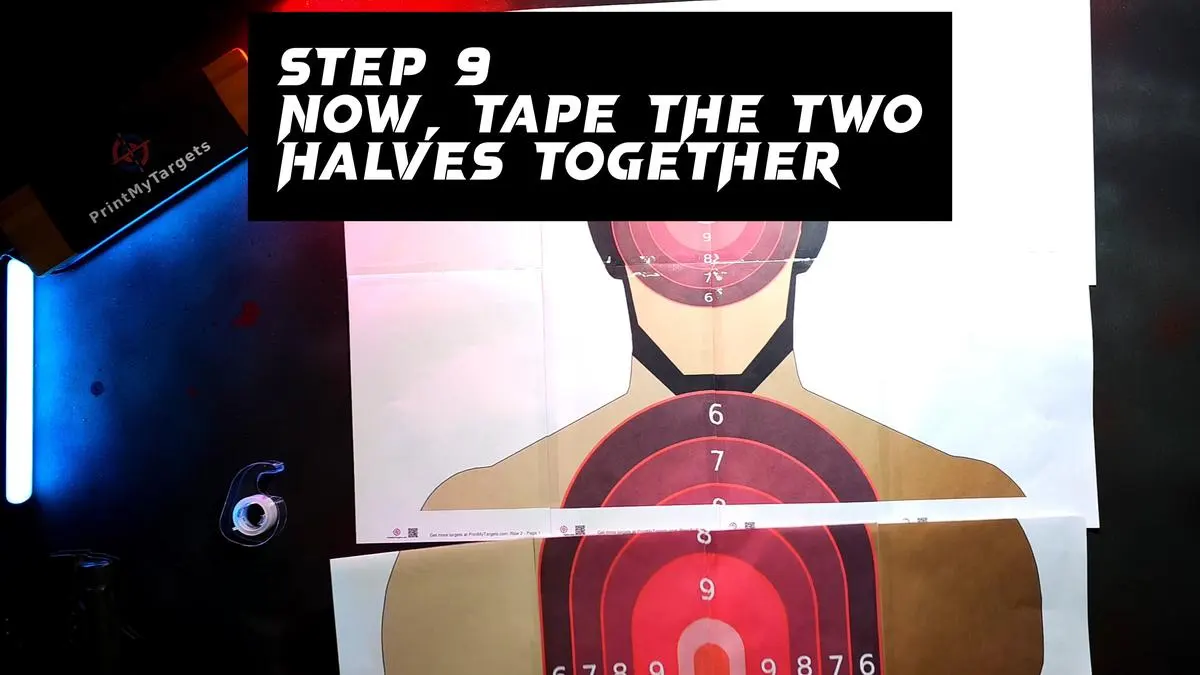 16 Page Target Tutorial - Tape the two halves into one target
