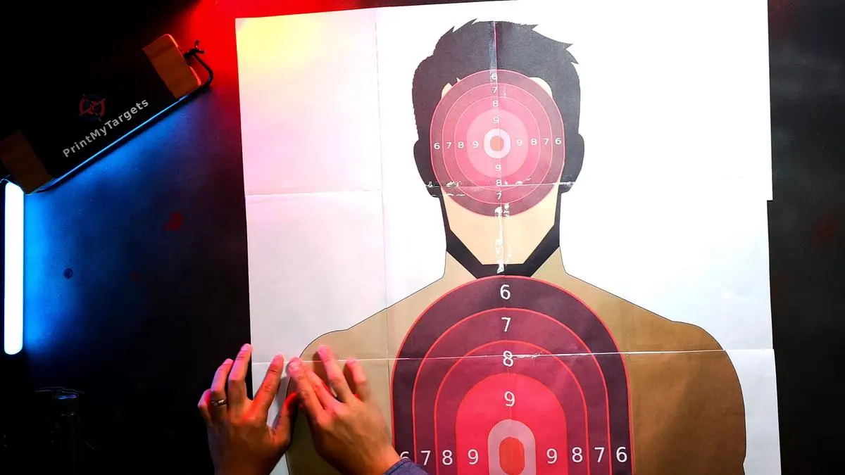 16 Page Target Tutorial - Tape the two halves into one target