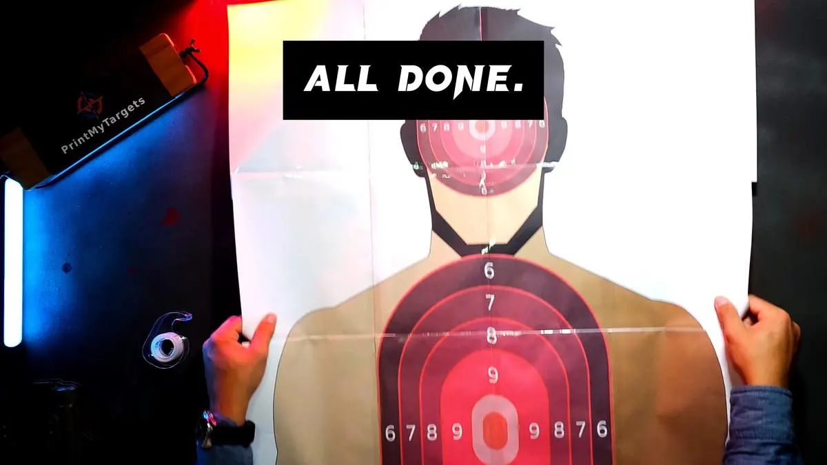 16 Page Target Tutorial - Tape the two halves into one target