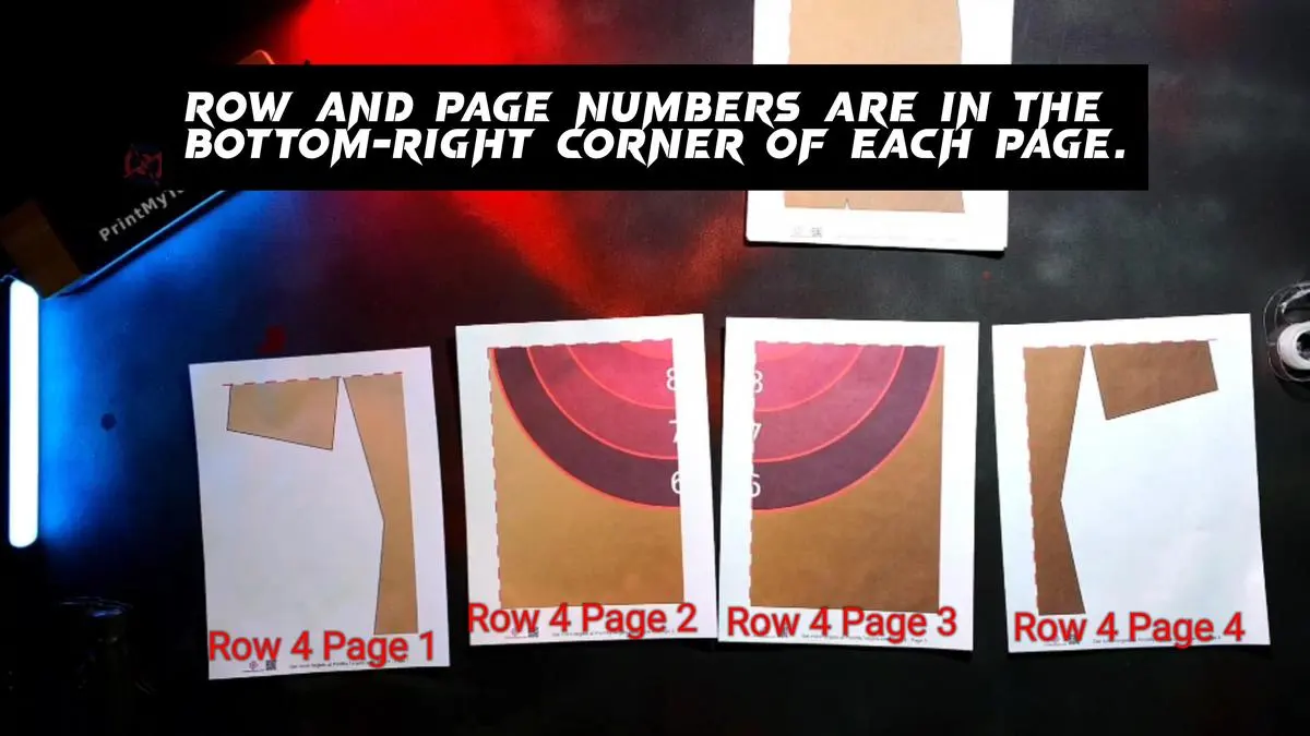 16 Page Target Tutorial - Start with Row 4 (bottom)