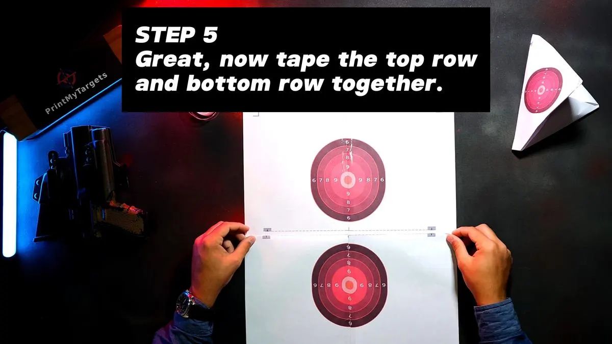 4 Page Self-Standing Target Tutorial - Join the rows