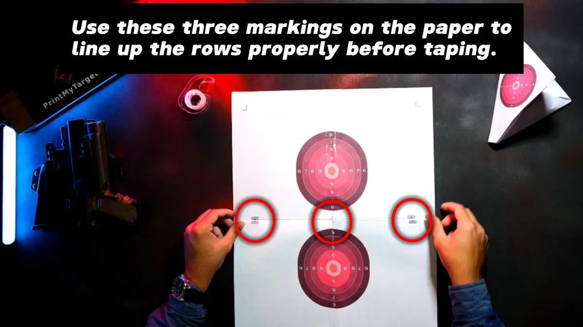 4 Page Self-Standing Target Tutorial - Join the rows