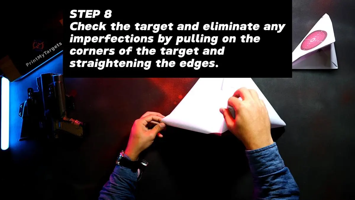 4 Page Self-Standing Target Tutorial - Pop out dents