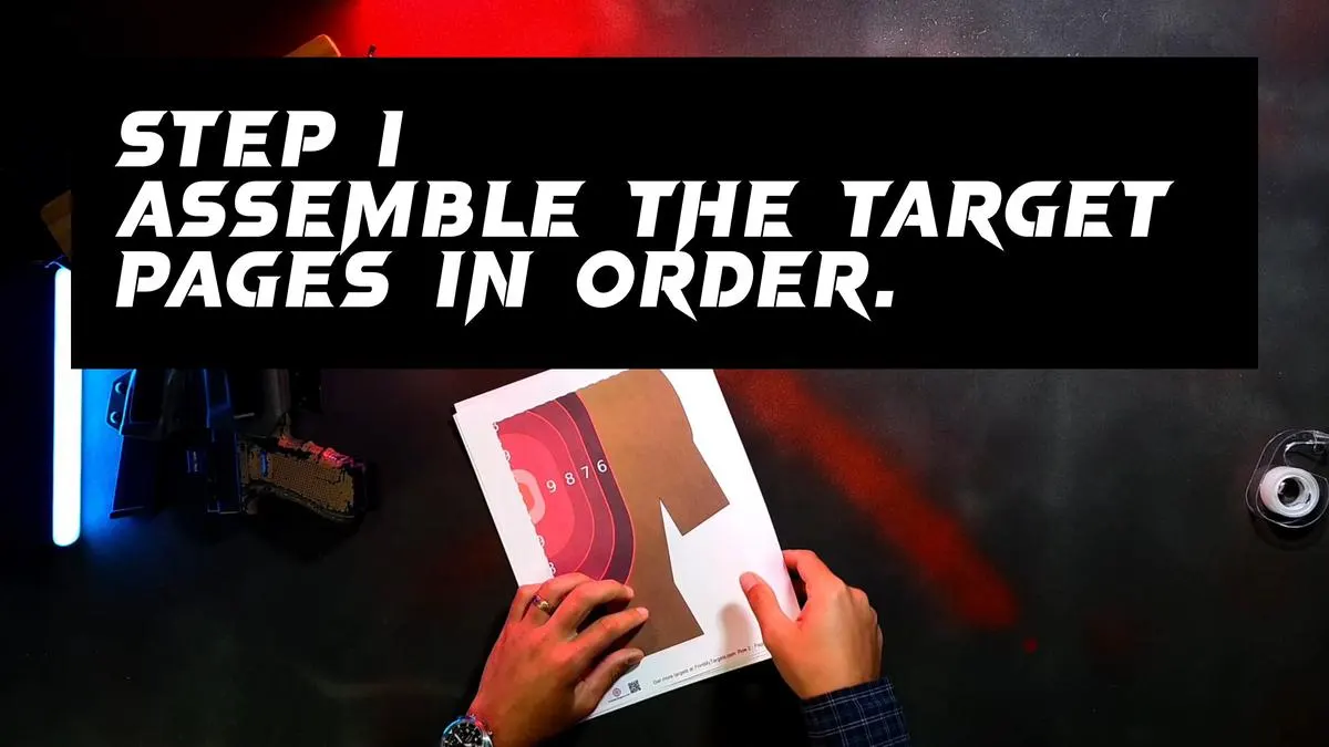 4 Page Target Tutorial - Lay the pages out in order
