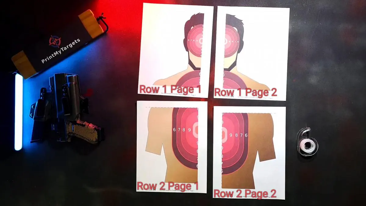 4 Page Target Tutorial - Lay the pages out in order