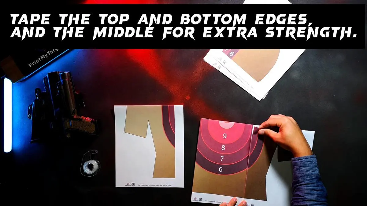 9 Page Target Tutorial - Tape the bottom row