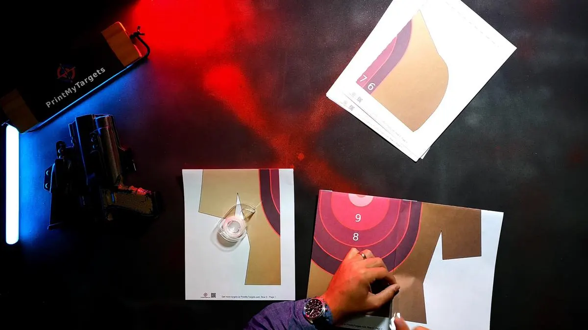 9 Page Target Tutorial - Tape the bottom row